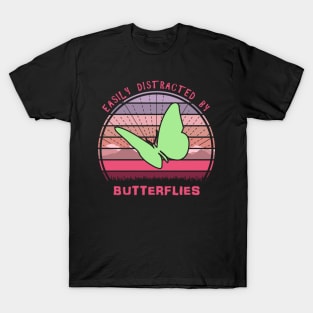 Easily Distracted By Butterflies 2 T-Shirt